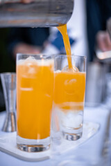 orange juice in a glass