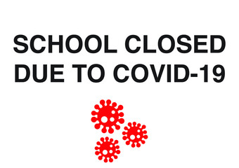 School closed due to covid-19 vector