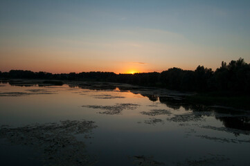 sunrise over the river