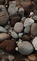 stones and pebbles on the beach