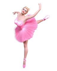 Fototapeta premium 3D ballerina in tutu.