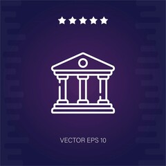 bank vector icon modern illustration