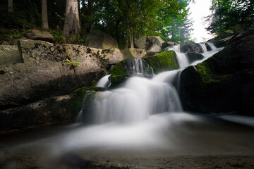 Obraz premium Small streams at the foot of the Brocken (Germany, Harz).