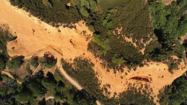 Las Medulas. Roman gold mine in Leon,Spain  Aerial Drone Footage. UNESCO World  Heritage Site