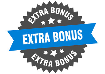 extra bonus round isolated ribbon label. extra bonus sign