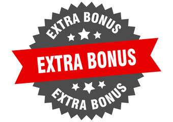 extra bonus round isolated ribbon label. extra bonus sign