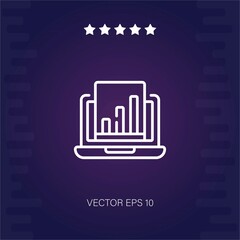 chart vector icon modern illustration