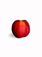 A peach isolated on a white background