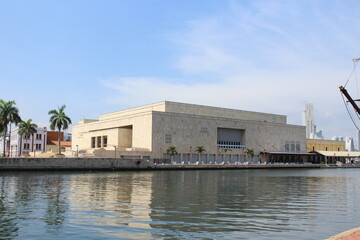 Fototapeta na wymiar Convention center at the old town of Cartagena, in Colombia, on a sunny day - South America