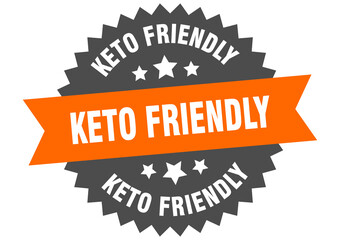 keto friendly round isolated ribbon label. keto friendly sign