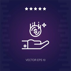 earn vector icon modern illustration