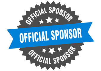 official sponsor round isolated ribbon label. official sponsor sign
