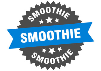 smoothie round isolated ribbon label. smoothie sign