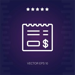 invoice vector icon modern illustration