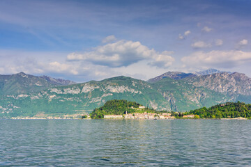 Lake Como view of the city Bellagio