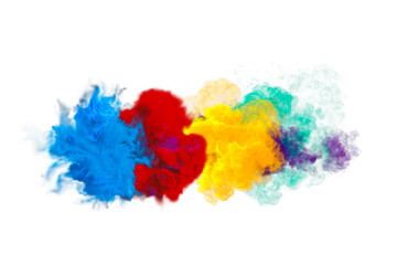 Explosion of colored powder background