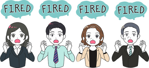 クビを言い渡される社員　FIRED