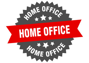 Obraz premium home office round isolated ribbon label. home office sign