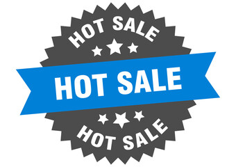 hot sale round isolated ribbon label. hot sale sign