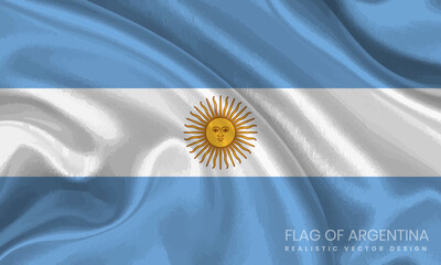 Flag of Argentina - Realistic Vector Design