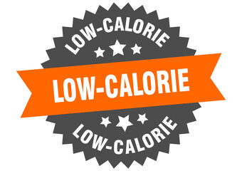 low-calorie round isolated ribbon label. low-calorie sign