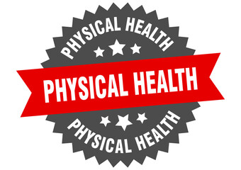 Obraz premium physical health round isolated ribbon label. physical health sign