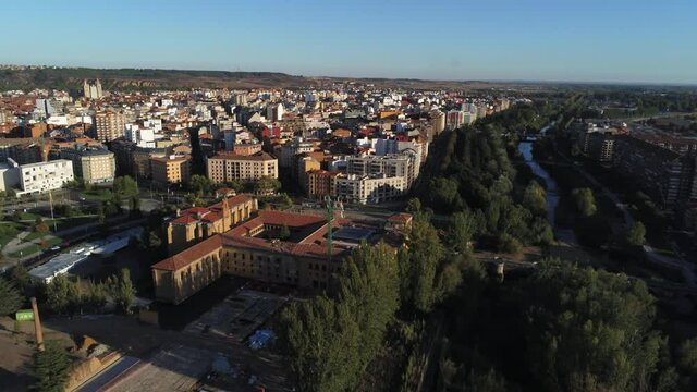 Leon. Historical city of Spain. Aerial Drone Footage