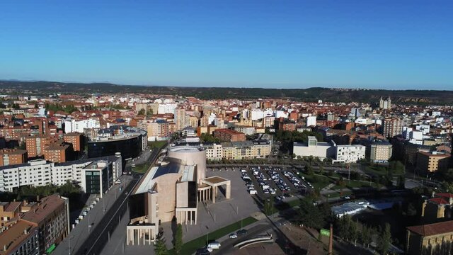 Leon. Historical city of Spain. Aerial Drone Footage