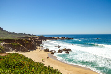 Fototapeta na wymiar Scenic landscape on the Pacific coastline, California