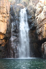 Fototapeta na wymiar Jim Jim Falls in Kakadu National Park landscape, Northern Territory, Australia 