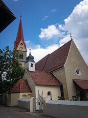 Fototapeta premium Saint Aegidius Church in the Italian village of Raas in South Tyrol, Italy