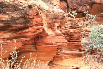 Beautiful landscape of the dry desert of George Gills Range and Kings Canyon, Northern Territory, Australia.