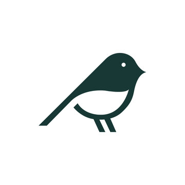 Flat bird minimalist logo vector - Eps 10