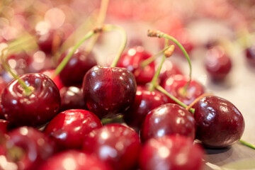 Pile of Cherries at the market