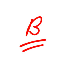 Grade B hand drawn illustration, good test score