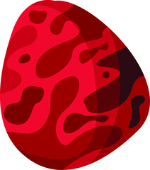 Simple Vector Design of a Mars Egg in Red