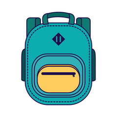 school bag equipment isolated icon