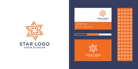 Great star logo and business card design