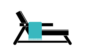 Deck chair icon, relax symbol. Vector illustration in flat modern design.Devices