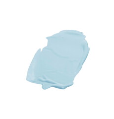 Grunge brush strokes paint. The puddle of light blue oil paint spill isolated over the white background. Paint Puddle Spill. Spilled paint.