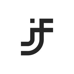 letter JF logo design