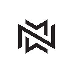 Letter NMW, MNW logo design