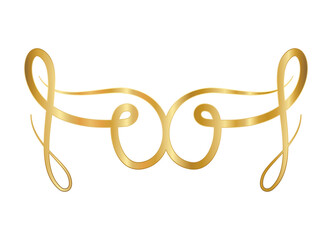 gold and ribbon shaped ornament design of Decorative element theme Vector illustration