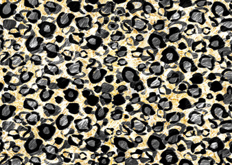 leopard skin pattern with metallic paper