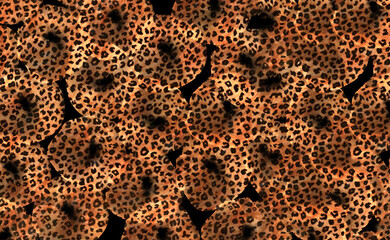 leopard skin pattern with metallic paper