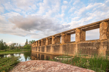the old bridge on a cloudy day, a perfect architecture  