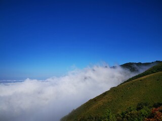 clouds over the mountains