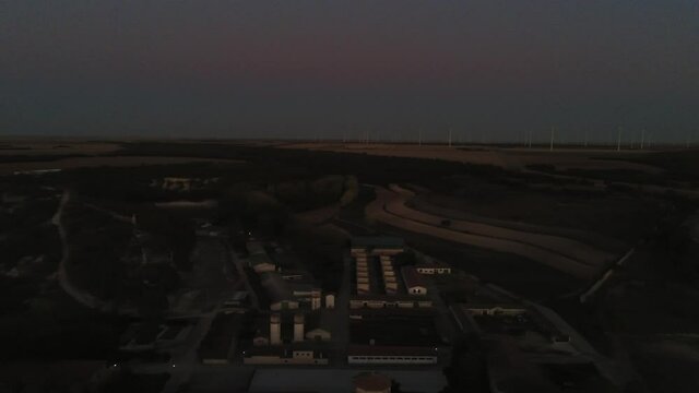 Cistercian monastery of Santa Mar&iacute;a de la Santa Espina in Valladolid,Spain. Aerial Drone Footage