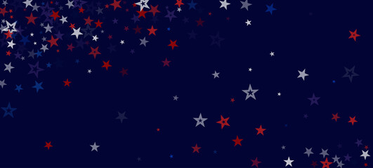 National American Stars Vector Background. USA 4th of July Labor 11th of November Memorial Veteran's Independence President's Day 