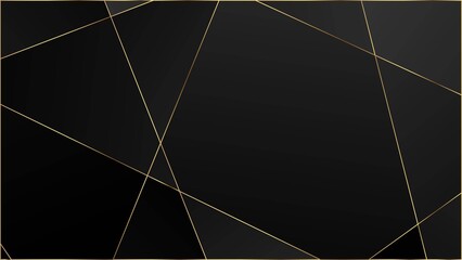 Black Luxury Polygon Texture. Silver VIP Rich Geometric Celebration 